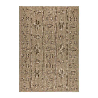 Dhaka Buitenkleed Sisal Laagpolig Beige Zwart - 160x230 CM product