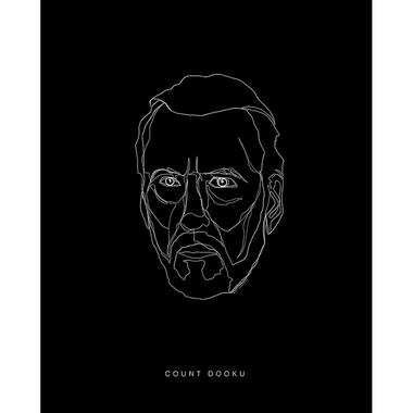 Sanders & Sanders poster - Star Wars Lines Dark Side Dooku - zwart wit product