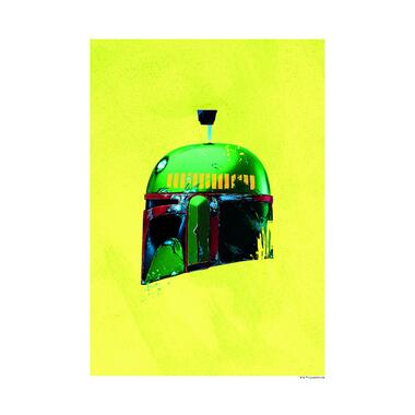 Sanders & Sanders poster - Star Wars Classic Helmets Boba Fett - geel en groen product