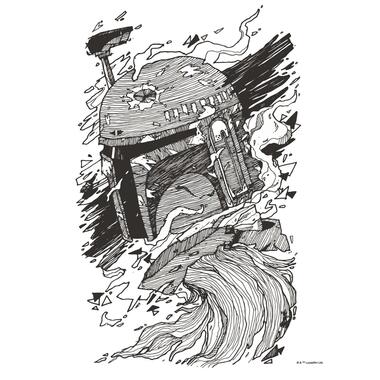 Sanders & Sanders poster - Star Wars - zwart wit - 40 x 50 cm - 612184 product