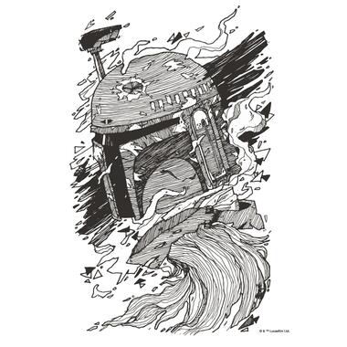 Sanders & Sanders poster - Star Wars - zwart wit - 30 x 40 cm - 612183 product