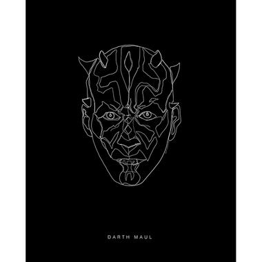 Sanders & Sanders poster - Star Wars Lines Dark Side Maul - zwart wit product