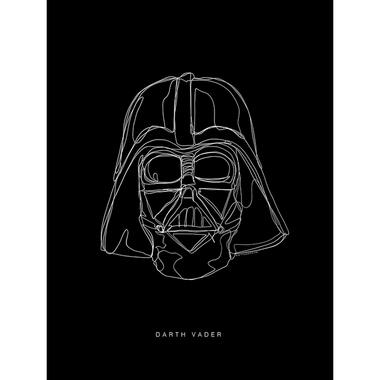 Sanders & Sanders poster - Star Wars Lines Dark Side Vader - zwart wit product