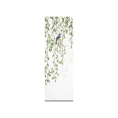 Sanders & Sanders poster - vogel in de natuur - groen en wit - 0,9 x 2,7 m product