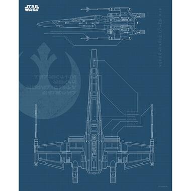 Sanders & Sanders poster - Star Wars Blueprint X-Wing - donkerblauw product