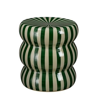 Mica Decorations Skipper Bijzettafel - H44 x Ø32 cm - Keramiek - groen product