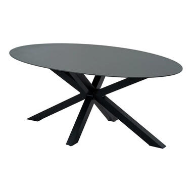 Crest tafel ovaal - Aluminium - Zwart product