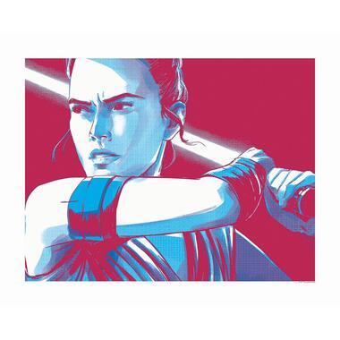 Komar poster - Star Wars Faces Rey - rood en blauw - 50 x 40 cm - 610264 product