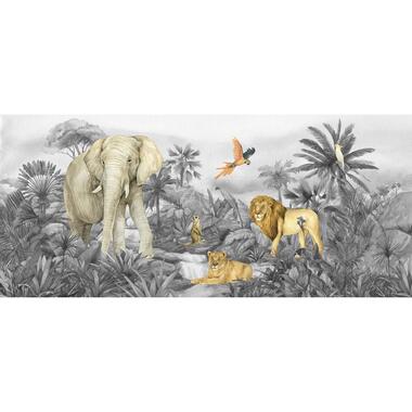 Sanders & Sanders poster - jungle dieren - grijs - 0.75 x 1.7 m - 601265 product