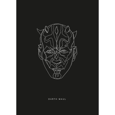 Komar poster - Star Wars Lines Dark Side Maul - zwart wit - 50 x 70 cm - 610217 product