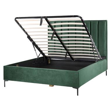 SEZANNE - Bed met opbergruimte - Donkergroen - 160 x 200 cm - Fluweel product