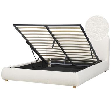 BLAGNAC - Bed met opbergruimte - Wit - 160 x 200 cm - Bouclé product