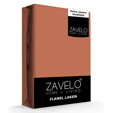 Zavelo Flanel Laken Brique-1-persoons (150x260 cm) product