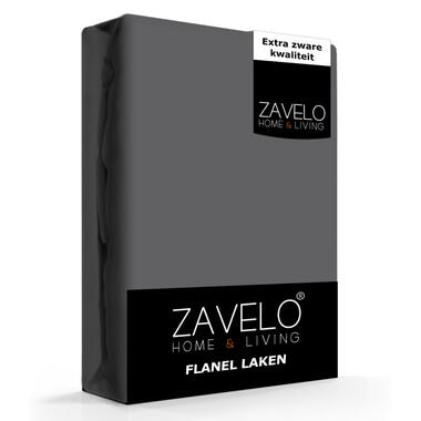 Zavelo Flanel Laken Antraciet-2-persoons (200x260 cm) product