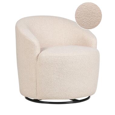 DAVIK - Fauteuil - Beige/Zwart - Polyester product