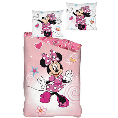 Disney Minnie Mouse Dekbedovertrek Pink Beauty - 140 x 200 + 65 x 65 cm - Flanel product