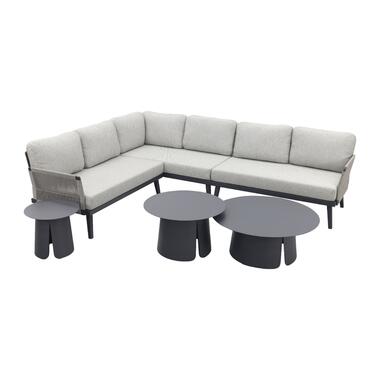 Durban/Velora royal grey loungeset - hoekbank - 4-delig product