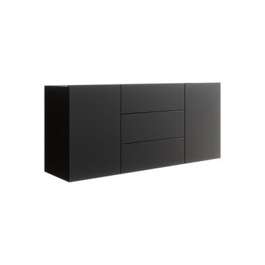 Meubella Dressoir Asilento - Mat zwart - 140 cm product