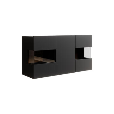 Meubella Dressoir Asilento - Mat zwart - 120 cm product