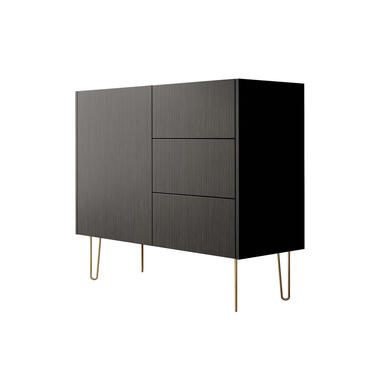 Meubella Dressoir Hacienda - Zwart - 97 cm product