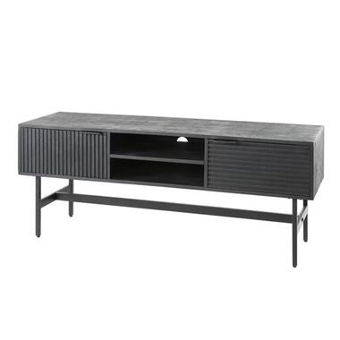 Hoyz Collection - TV-meubel Marina - 40x140x55cm - Massief Mango Zwart product