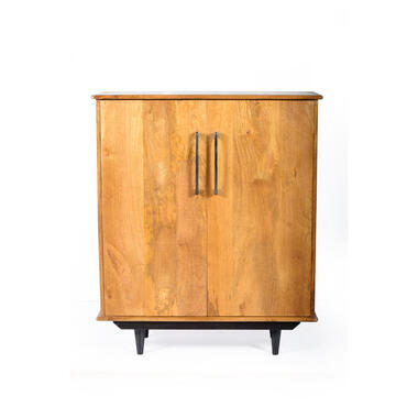 D - Livingfurn - Kabinetkast Ayleen 90cm - Mangohout