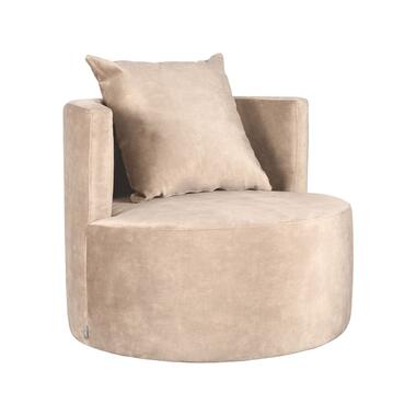 LABEL51 Fauteuil Evy 90x90x75 cm - Naturel - Velours product