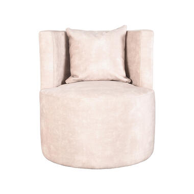 LABEL51 Fauteuil Evy 65x65x75 cm - Naturel - Velours product