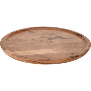 H&S Collection Kaarsenplateau - rond - hout - D28 cm - kaarsenbord product