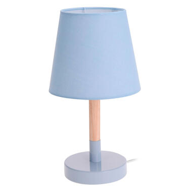 Trendoz Tafellamp - lichtblauw - schemerlamp - hout - metaal - 23 cm product