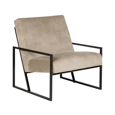 DELARY - Fauteuil - Taupe - Fluweel product