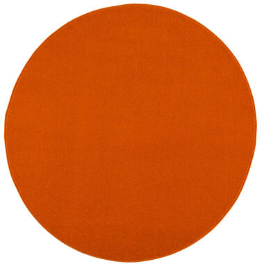 Uni Rond Effen Laagpolig Vloerkleed Modern Oranje - 200 CM ROND product