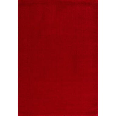 Uni Effen Laagpolig Vloerkleed Modern Rood - 140x200 CM product