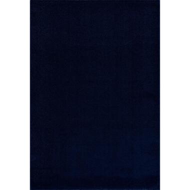 Uni Effen Laagpolig Vloerkleed Modern Donker Blauw Navy - 160x230 CM product