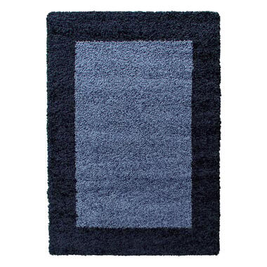 Basic Shaggy Kader vloerkleed Blauw Hoogpolig - 200x290 CM product