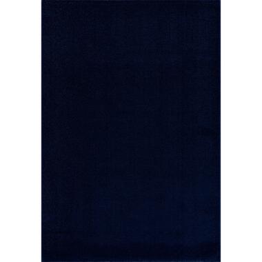 Uni Effen Laagpolig Vloerkleed Modern Donker Blauw Navy - 140x200 CM product