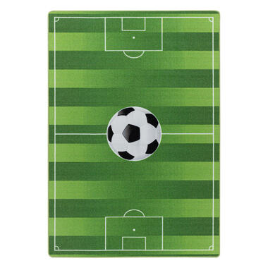 Play Vloerkleed Kinderkamer Voetbal Laagpolig Groen - 160x230 CM product