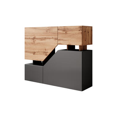 Meubella Dressoir Canberra - Eiken - Antraciet - 120 cm product