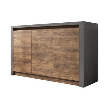 Meubella Dressoir Monaco - Eiken - Grijs - 130 cm product