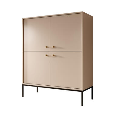 Meubella Dressoir Moreno - Beige - 104 cm - Hoog product