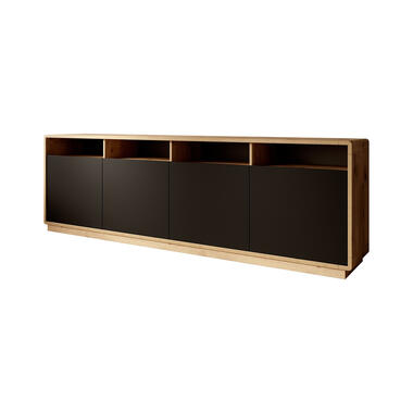 Meubella Dressoir Acuna - Mat zwart - Eiken - 238 cm product