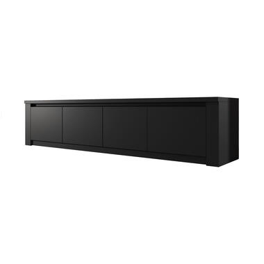 Meubella TV-Meubel Monaco - Mat Zwart - 4 deuren - 170 cm product