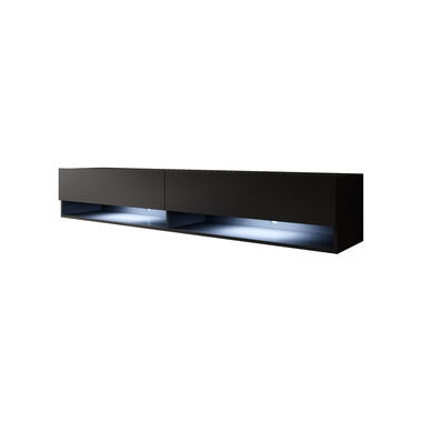 Meubella TV-Meubel Asino LED - Mat Zwart - 180 cm product