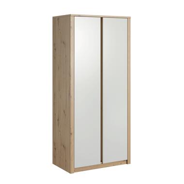 Meubella Kledingkast Melody - Wit - Eiken - 90 cm product