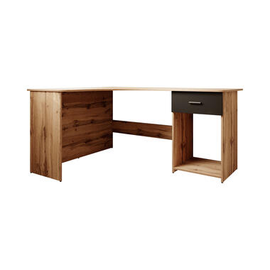 Meubella Bureau Ciudad - Eiken - Zwart - 155 cm product