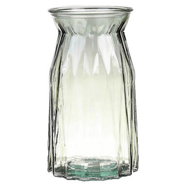 Bellatio Design Vaas - helder groen transparant glas - D12 x H20 cm product
