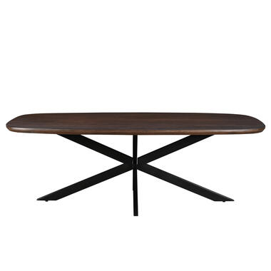 Livingfurn - Eetkamertafel Jesper Danish Oval Brown 210cm - Mangohout product