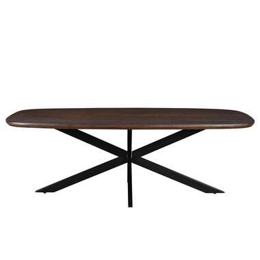 Livingfurn - Eetkamertafel Jesper Danish Oval Brown 180 cm - Mangohout product