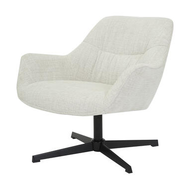 Livingfurn - Fauteuils Daphne Greige - Lichtgrijs - Stof product