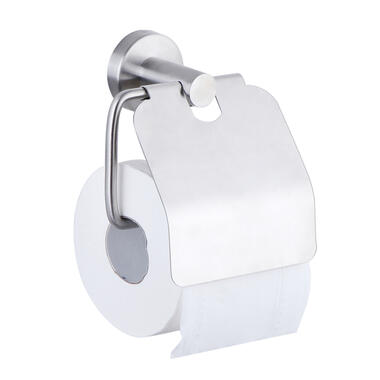 VDN Stainless Toiletrolhouder met klep - wc rolhouder - Zilver - RVS product